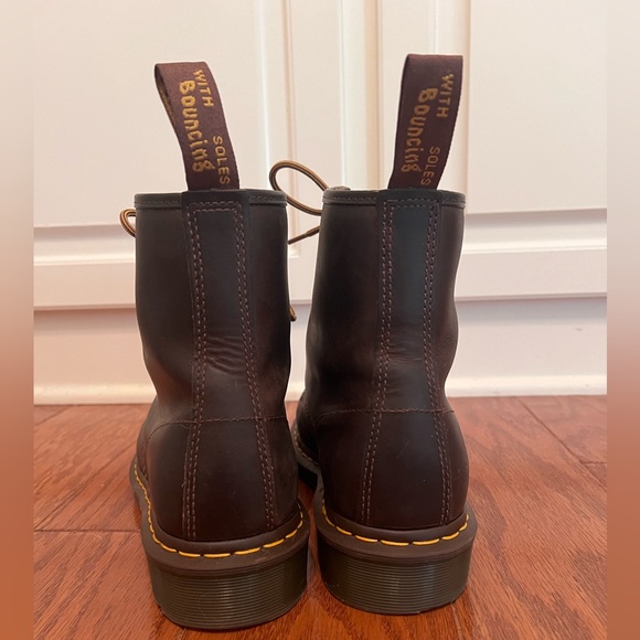 Dr. Martens 1460 CRAZY HORSE LEATHER LACE UP BOOTS BROWN — Men’s 10, Women’s 11 - Picture 12 of 12